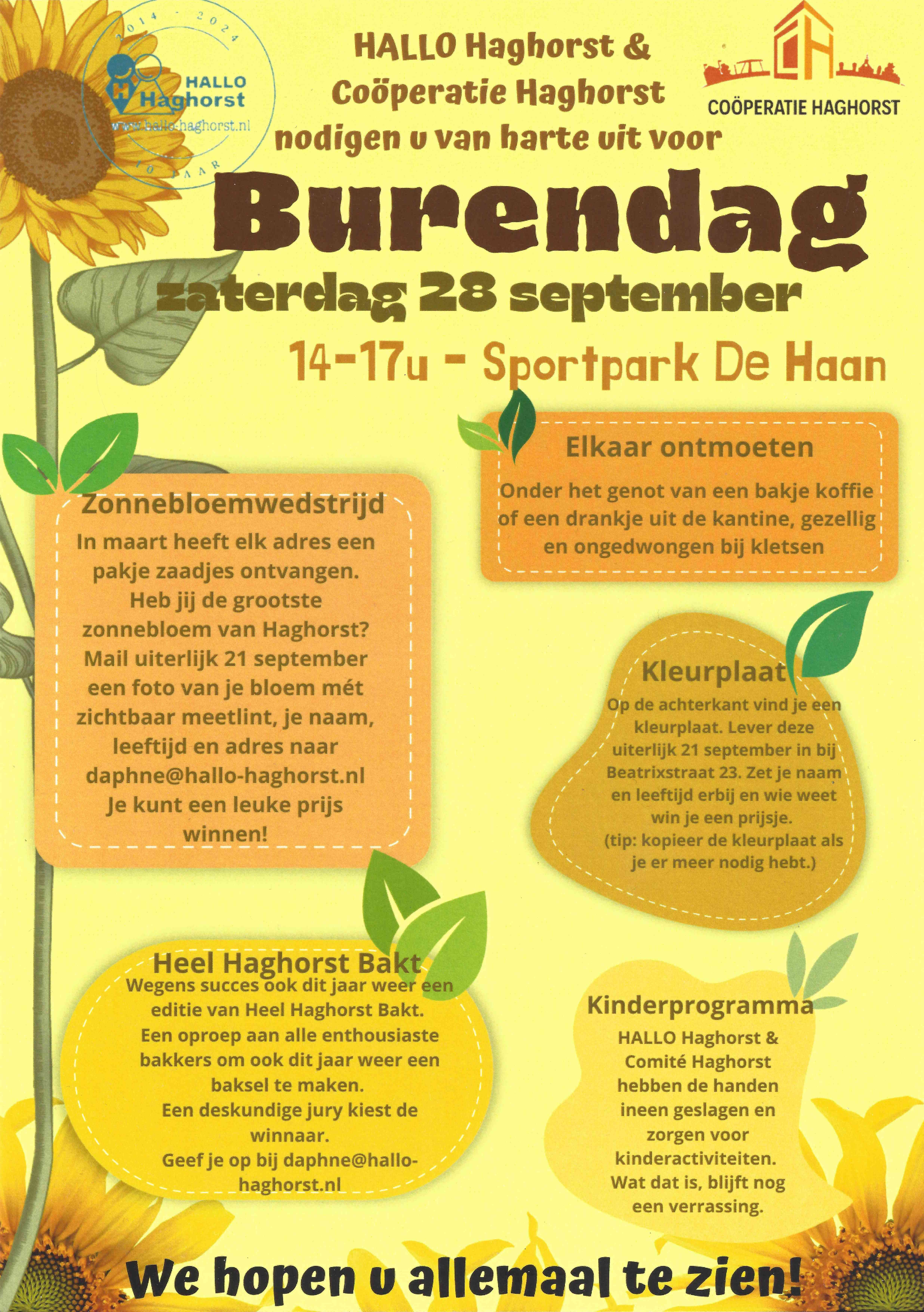Burendag 28 september 2024